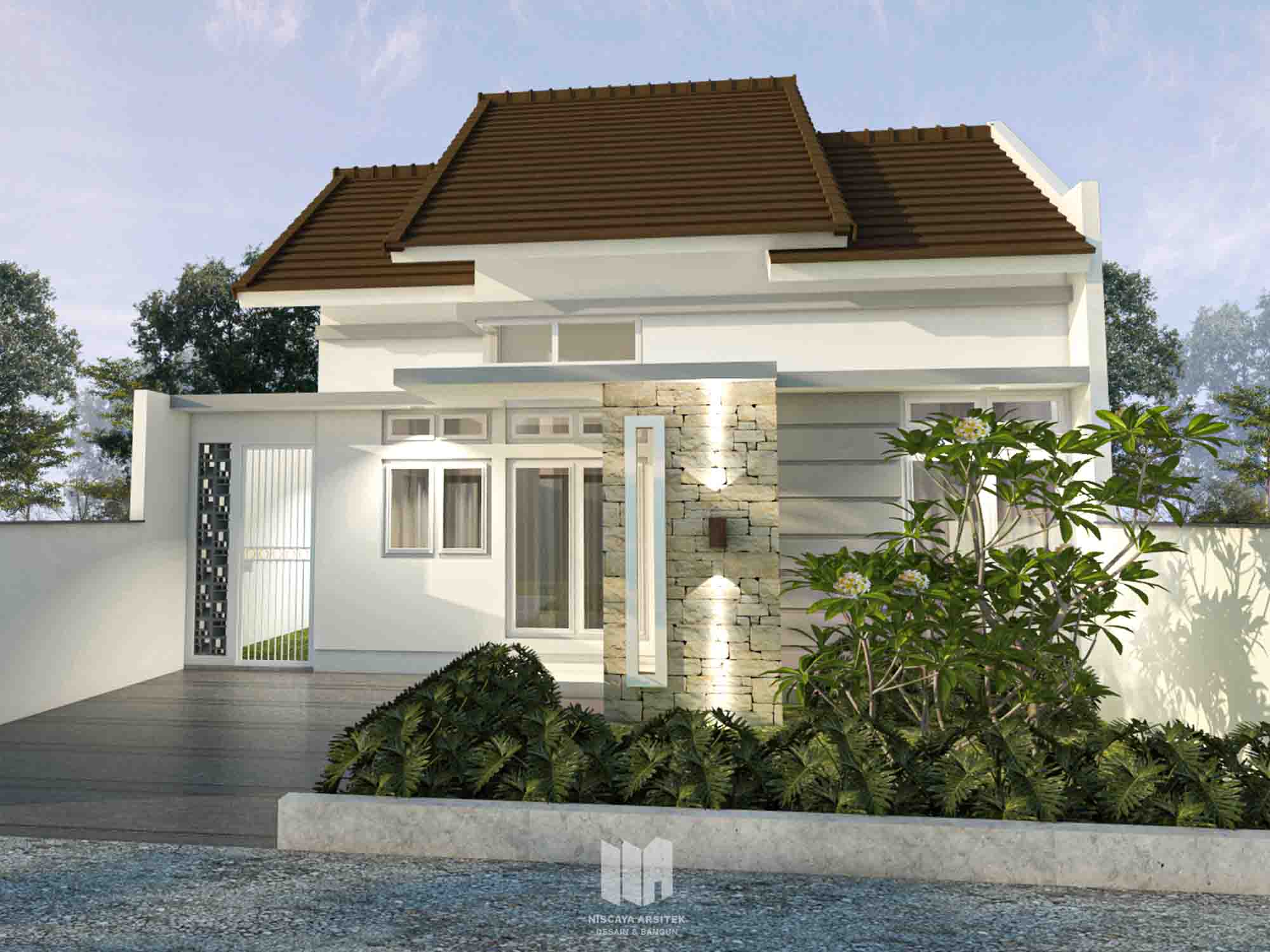Fasad rumah modern tropis minimalis