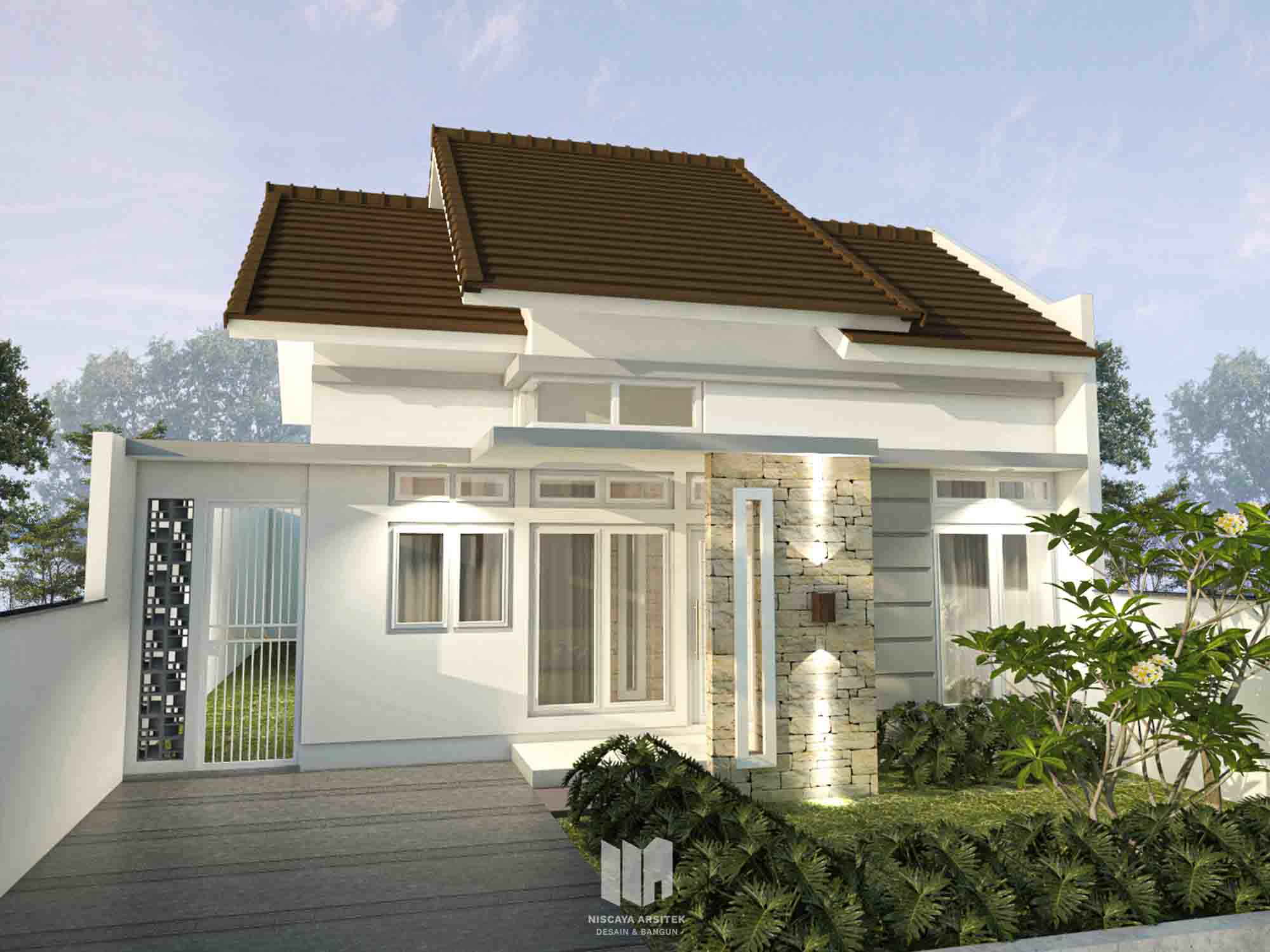 Fasad rumah modern tropis minimalis